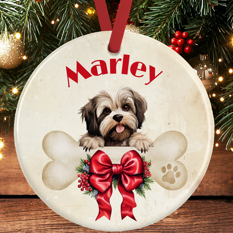 Lhasa Apso Christmas Tree Decoration