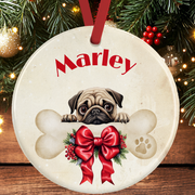 Pug Christmas Tree Decoration