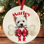 Westie Christmas Tree Decoration - West Highland Terrier Christmas Ornament