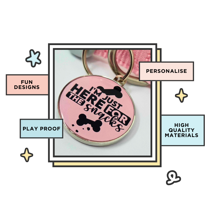 Wag-A-Tude Tags - Fun Designs, Play Proof, Personalise, High Quality Materials