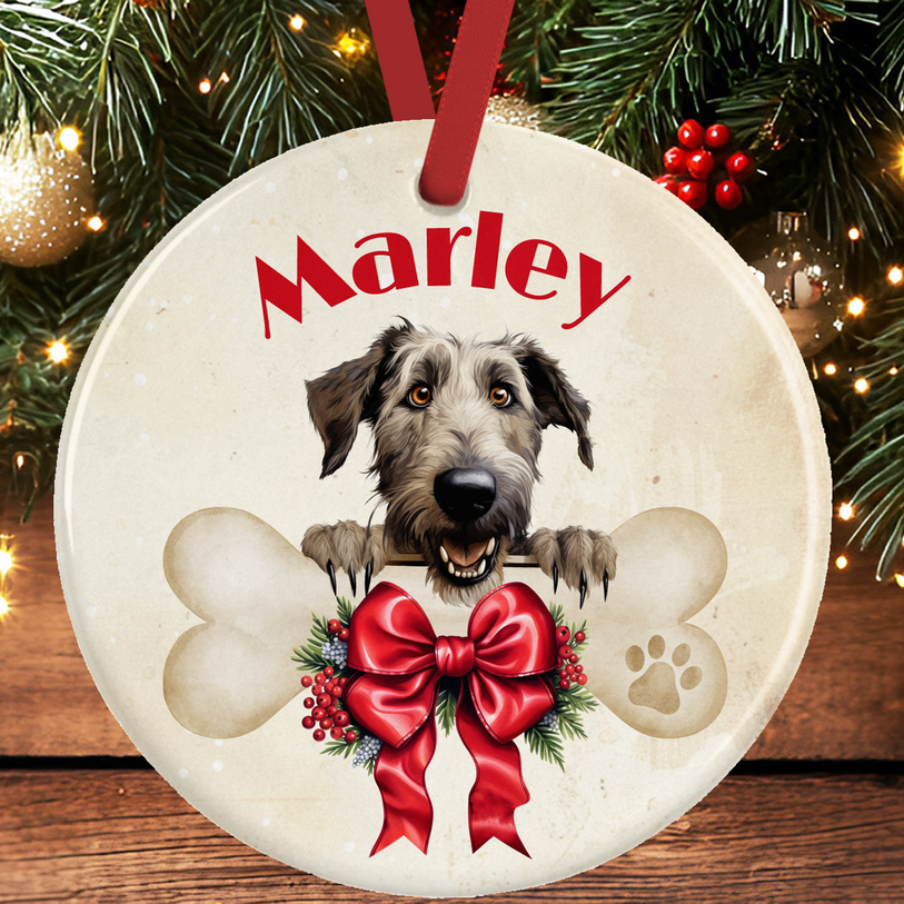 Irish Wolfhound Christmas Tree Decoration