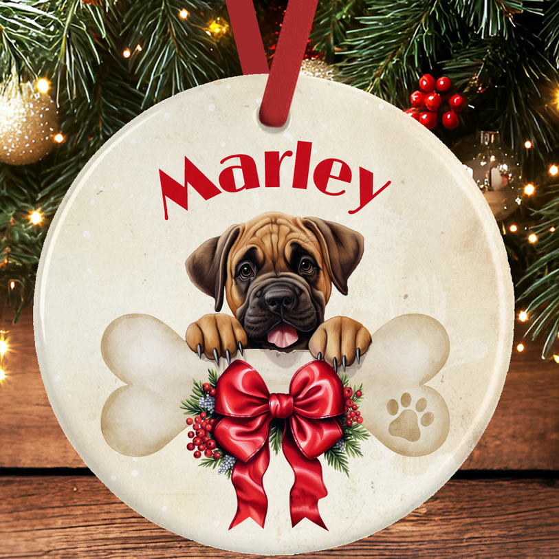 English Mastiff Christmas Tree Decoration