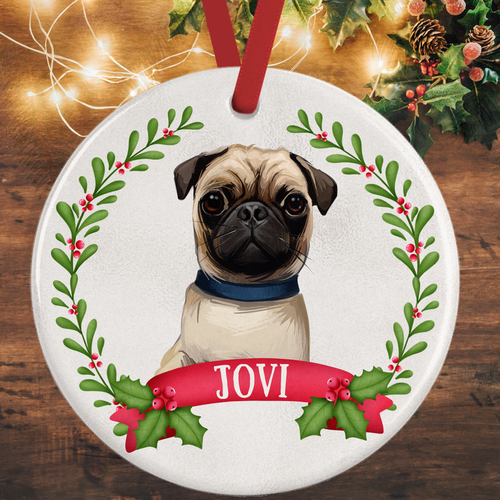 Pug Christmas Decoration