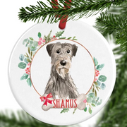 Irish Wolfhound Personalised Christmas Ornament