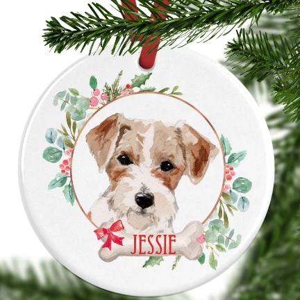Jack Russell Personalised Christmas Ornament