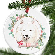 Japanese Spitz Personalised Christmas Ornament