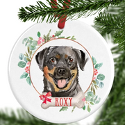Rottweiler Personalised Christmas Ornament
