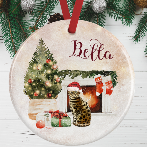 Bengal Cat Christmas Decoration