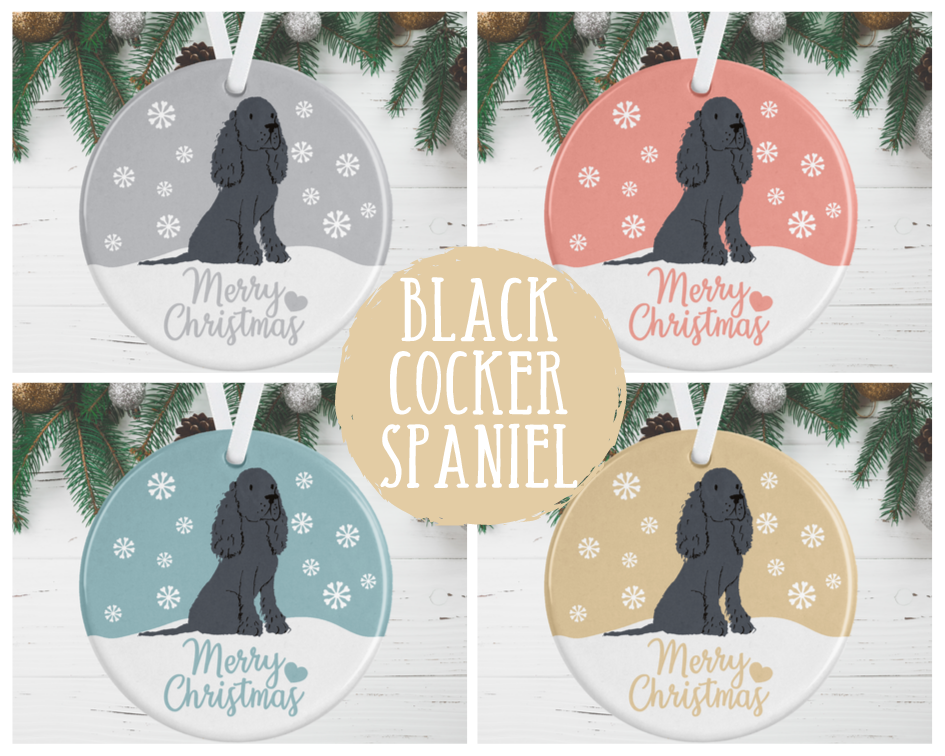 Black Cocker Spaniel Christmas Decoration
