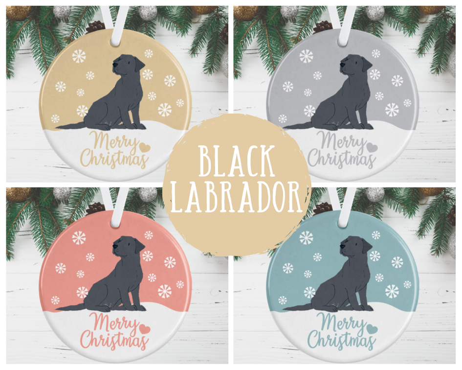 Black Labrador Christmas Decoration