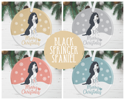 Black Springer Spaniel Christmas Decoration