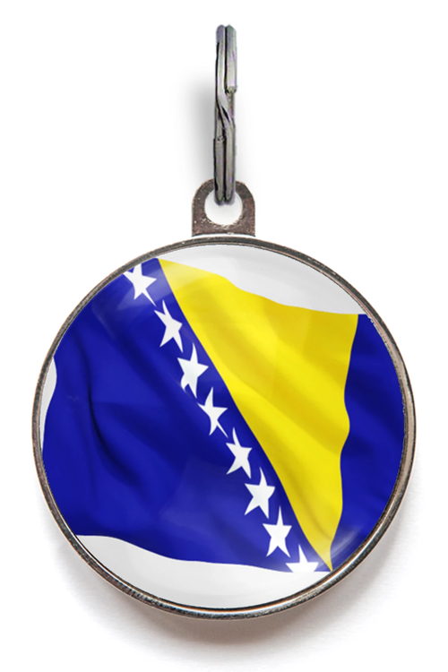 Bosnia Flag Pet ID Tag