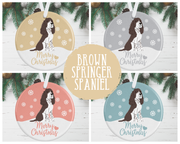 Brown Springer Spaniel Christmas Decoration