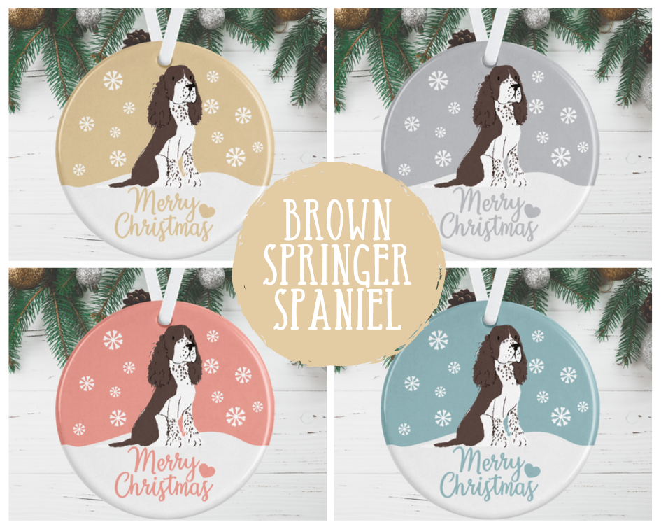 Brown Springer Spaniel Christmas Decoration