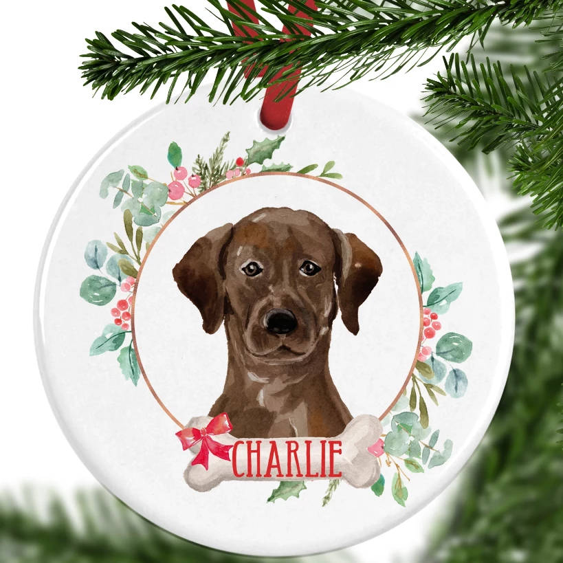 Labrador Personalised Christmas Ornament