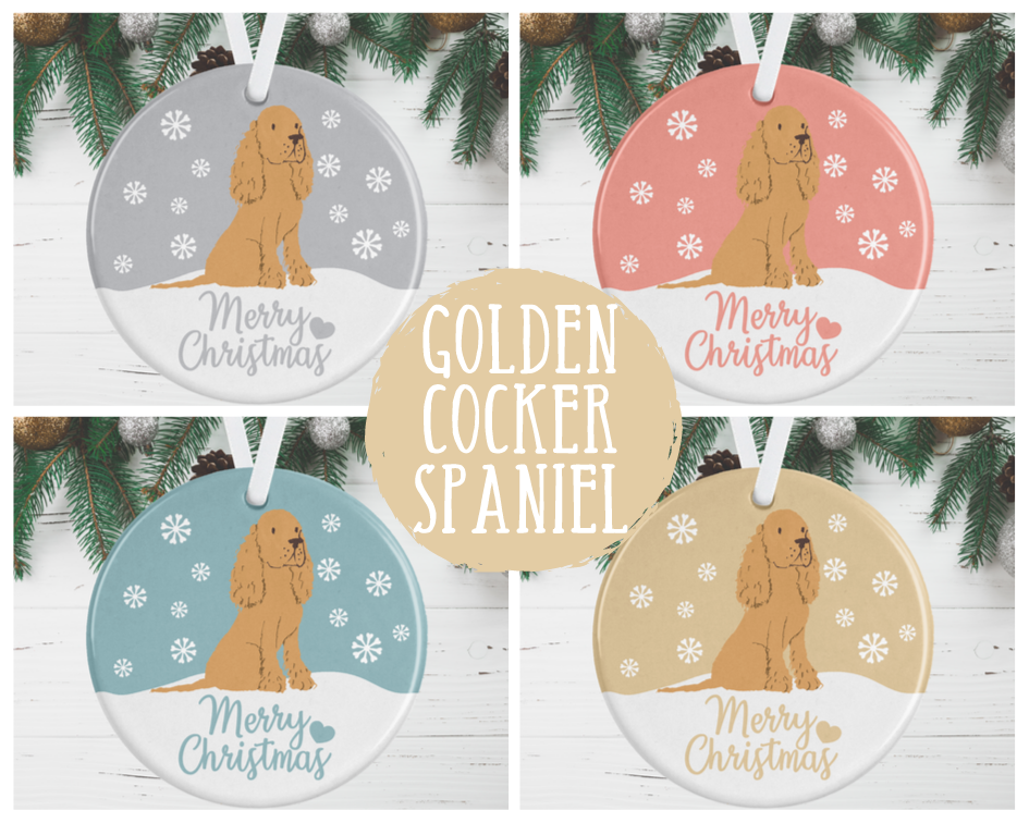 Golden Cocker Spaniel Christmas Decoration