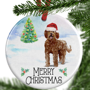 labradoodle christmas ornament