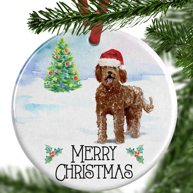 labradoodle christmas ornament