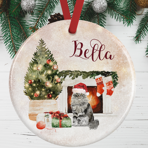 Maine Coon Cat Christmas Decoration