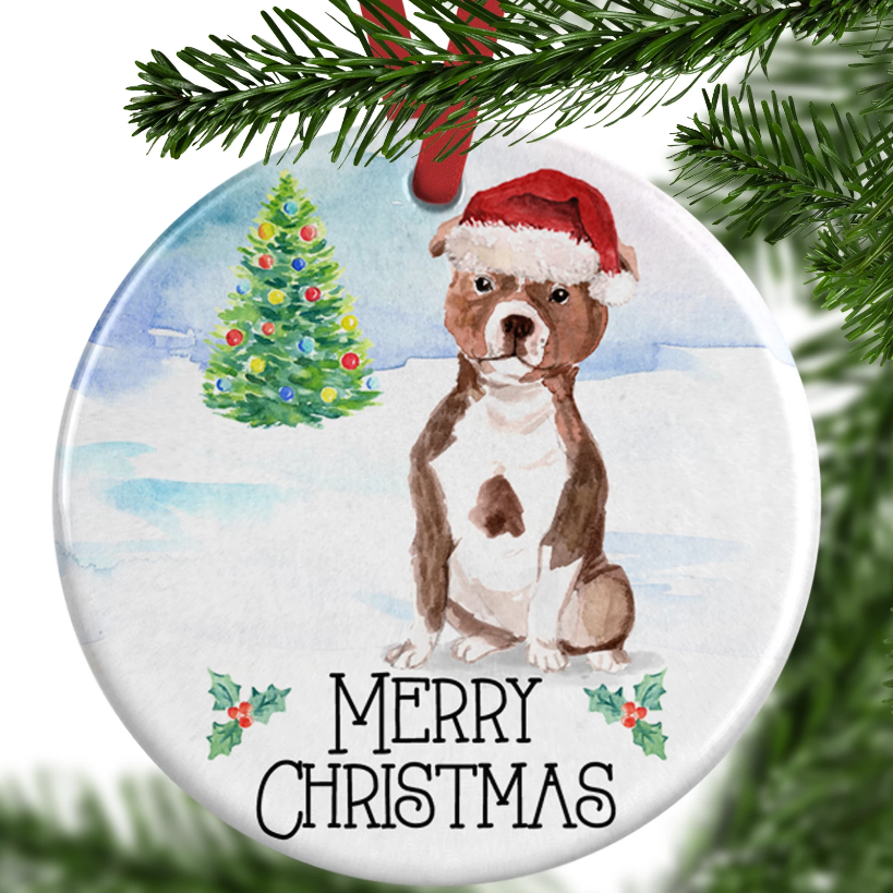staffie christmas ornament