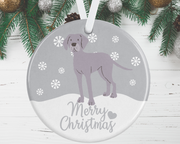 Weimaraner Christmas Decoration - Silver