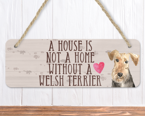 Welsh Terrier Dog Sign