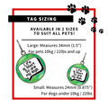 Red & White Spots Pet ID Tag
