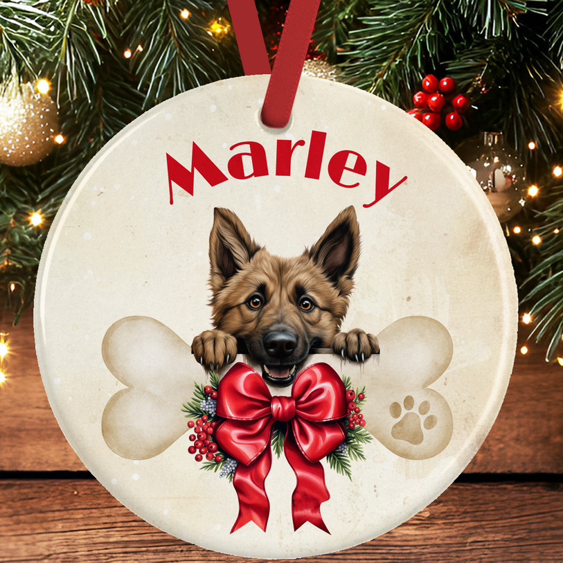 Belgian Shepherd Christmas Tree Decoration 