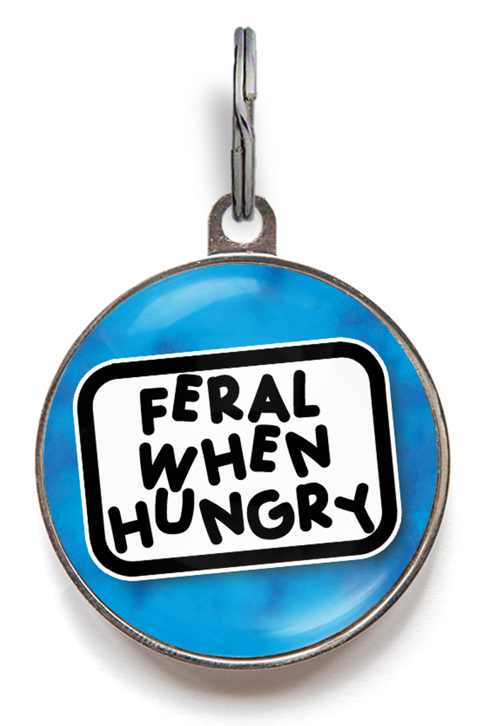 Feral When Hungry Pet Tag - Funny Pet Tags