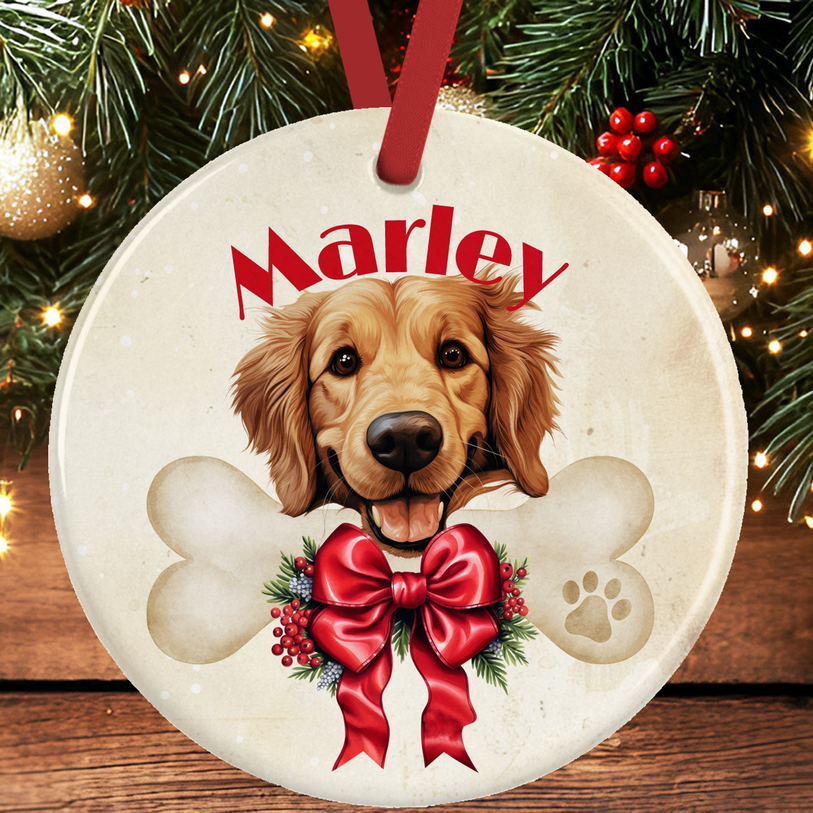 Golden Retriever Christmas Tree Decoration
