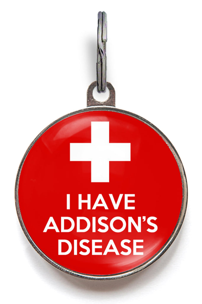 Red Addison's Disease Dog Tag