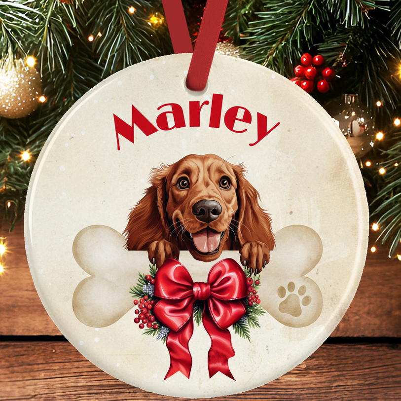 Irish Setter Christmas Tree Decoration