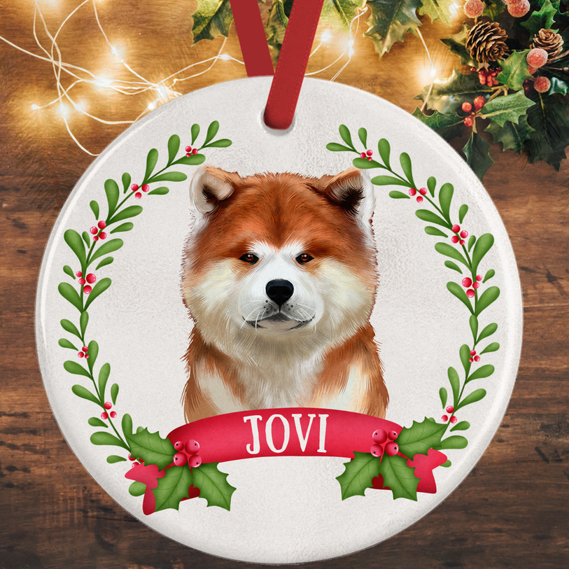 Akita christmas shop ornament