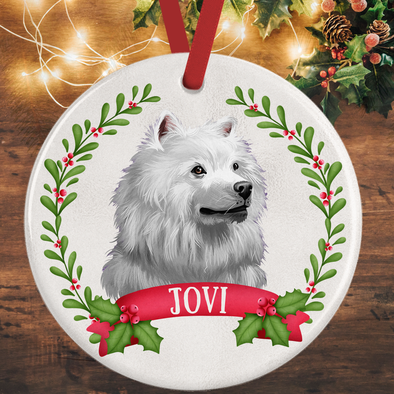 American Eskimo Christmas Decoration