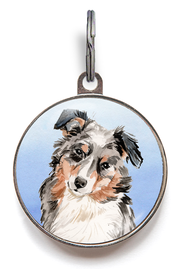 Australian Shepherd Dog Tag - Blue