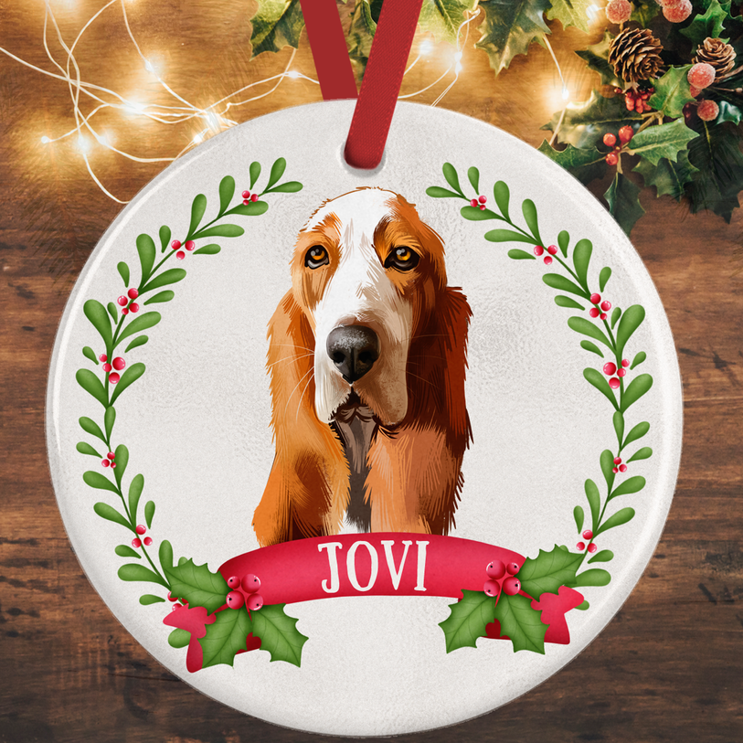 Basset Hound Christmas Decoration