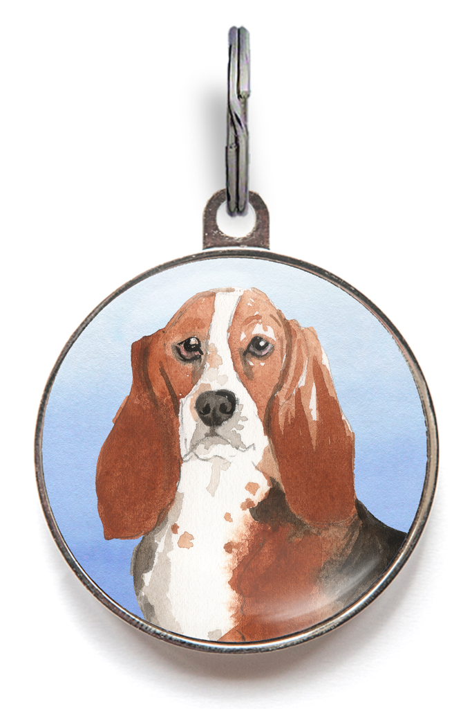 Basset Hound Dog Tag - Blue