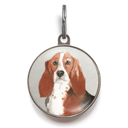 Basset Hound Dog Tag - Grey