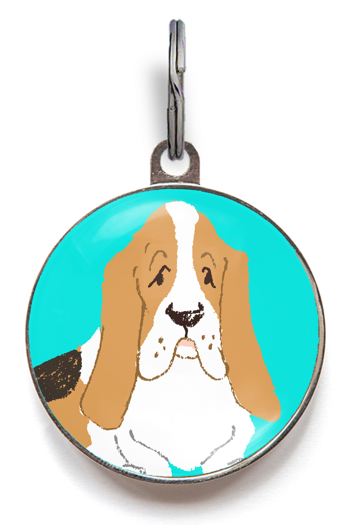 Basset Hound Dog ID Tag