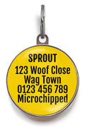 Add up to 100 characters of personalisation to the back of Beach Bum pet tag