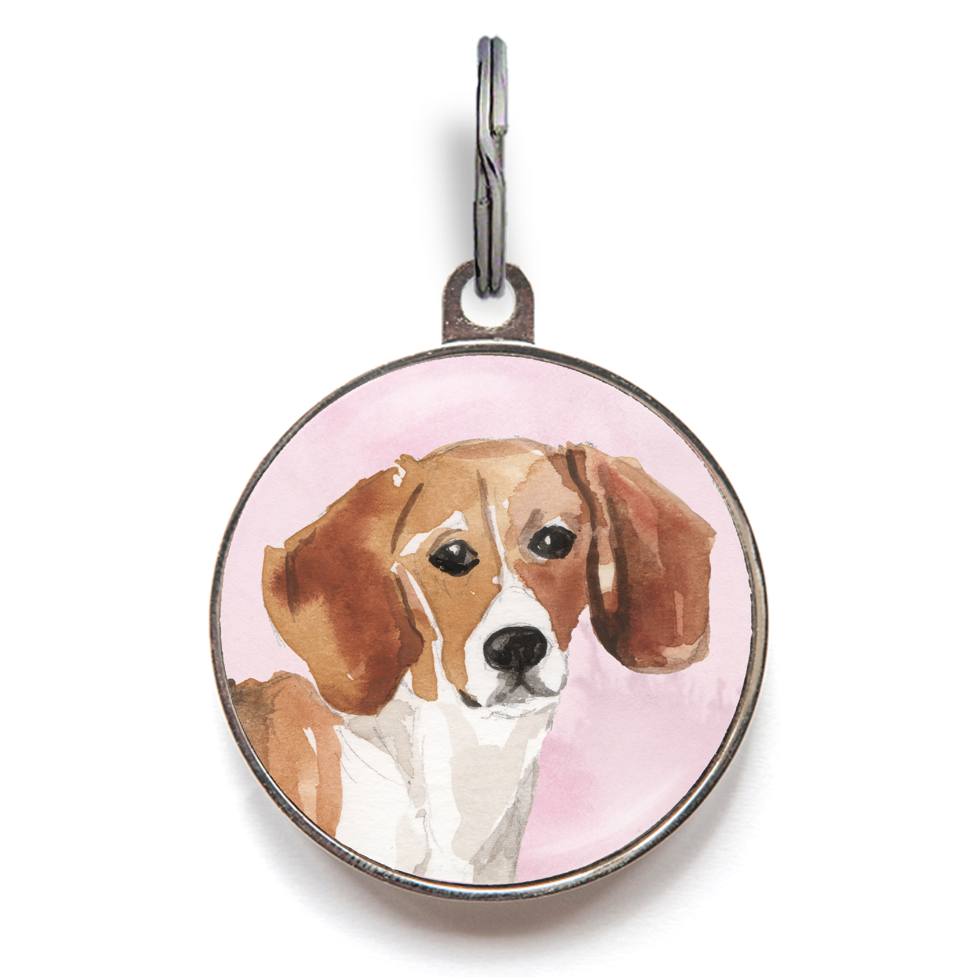 Beagle Dog Tag - Pink