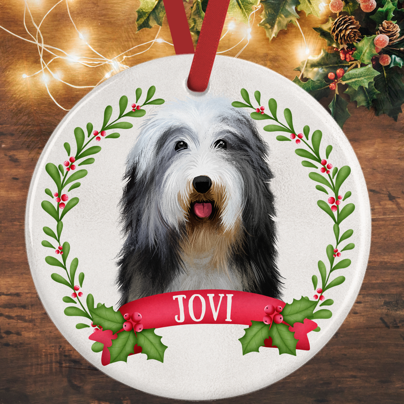 Bearded Collie Christmas Decoration