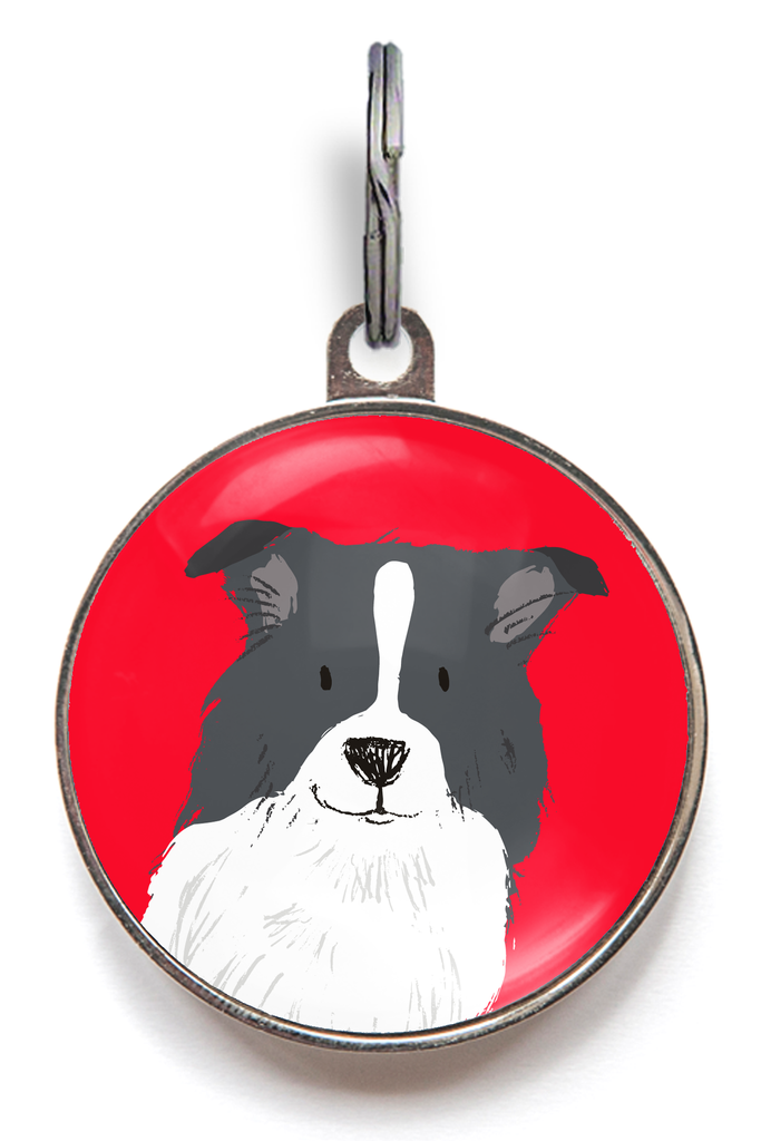 Border Collie Dog ID Tag