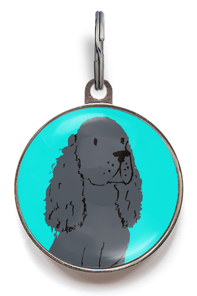 Black Cocker Spaniel Dog ID Tag