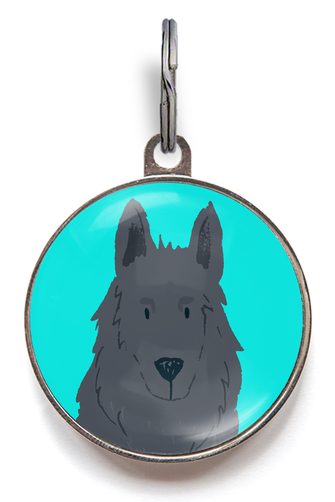 Black German Shepherd Dog ID Tag