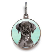 Black Labrador Dog Tag - Green