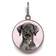 Black Labrador Dog Tag - Pink