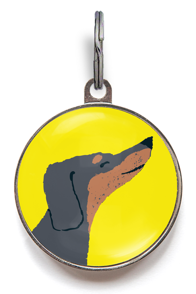 Black & Tan Dachshund Dog ID Tag