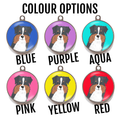Australian Shepherd Dog ID Tag - Black Tri Colour Australian Shepherd