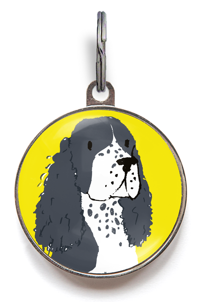 Springer Spaniel Dog ID Tag - Black and White
